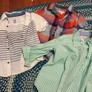 4T boys button up shirts